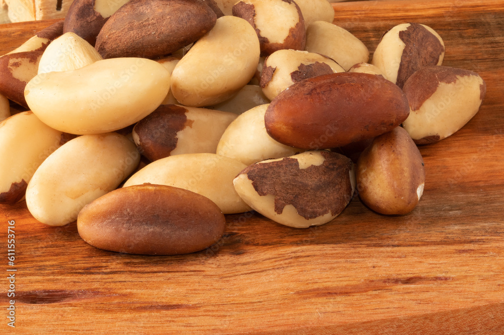 Brazilian Pará nuts on the table. Brazilian Pará nuts on the table.