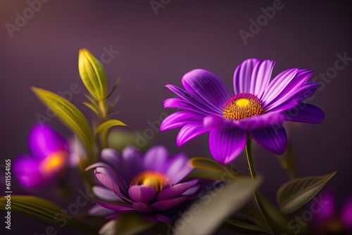 photo purple flowers on a dark background photo 3