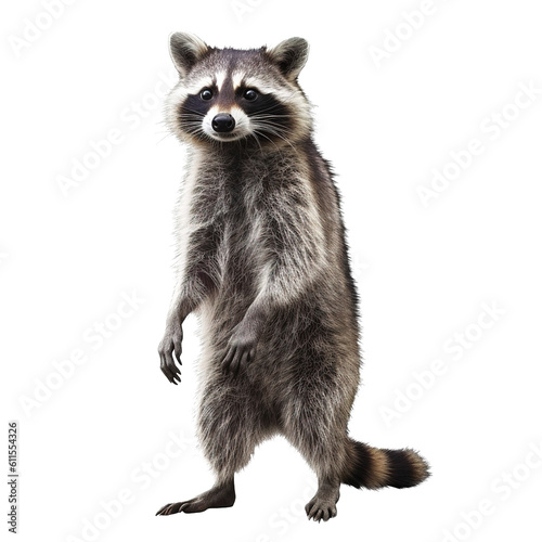 raccoon isolated on background. Fototapet