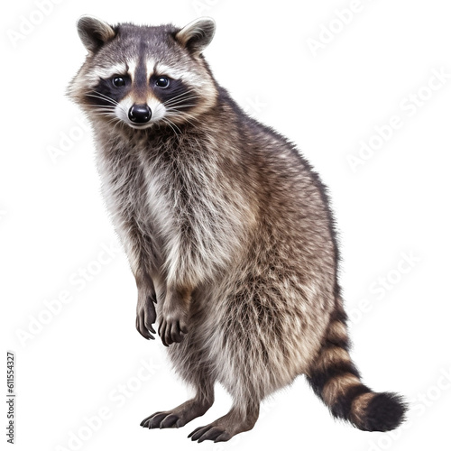 raccoon isolated on background.