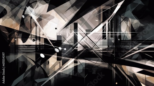 black and white abstract background HD 8K wallpaper Stock Photographic Image