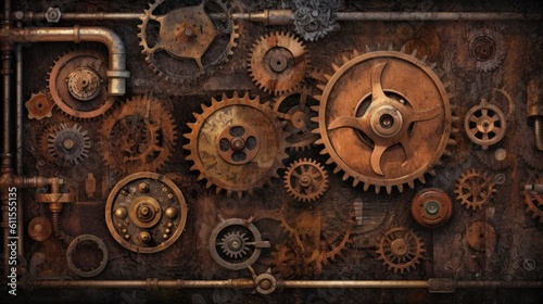old rusty gears HD 8K wallpaper Stock Photographic Image