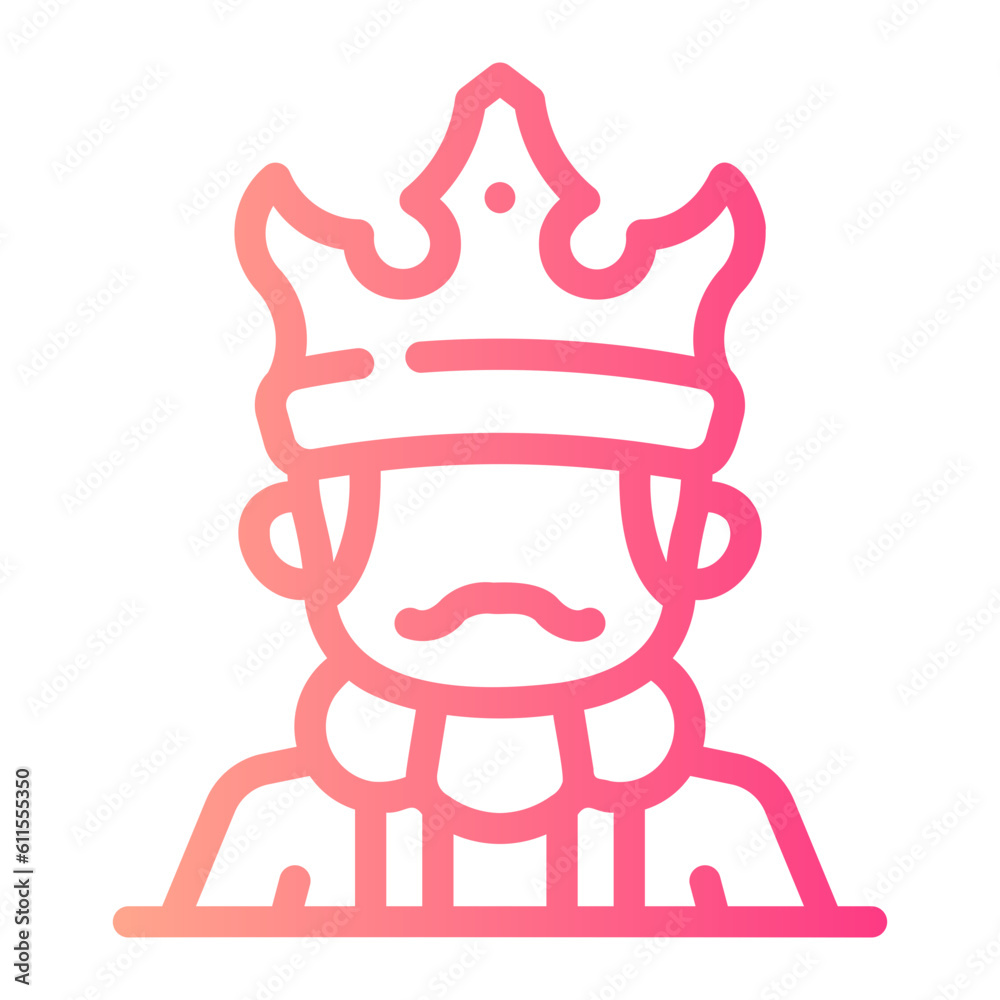 king Line Gradient Icon king Line Gradient Icon