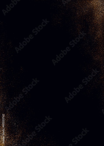 Luxury Gold Dust Abstract Sparkly Feame Border Background 