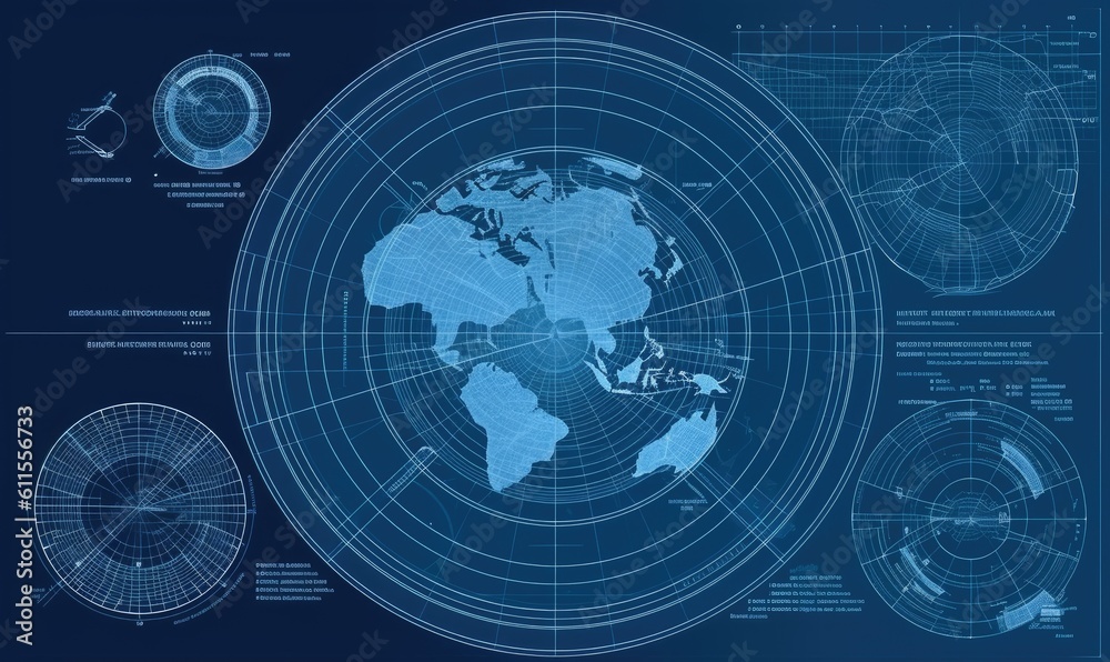 Infographic blueprint reveals the geological composition and continents of planet Earth. Creating using generative AI tools Infographic blueprint reveals the geological composition and continents of planet Earth. Creating using generative AI tools