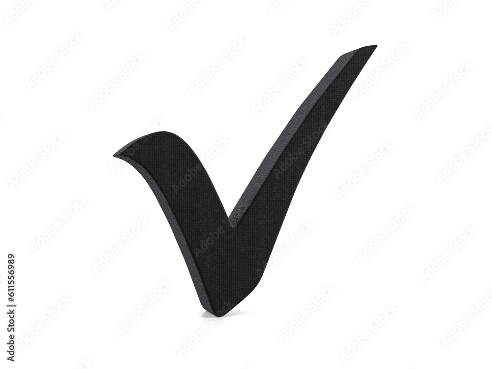 Plastic check mark symbol Plastic check mark symbol