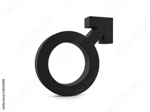 Plastic gender man symbol