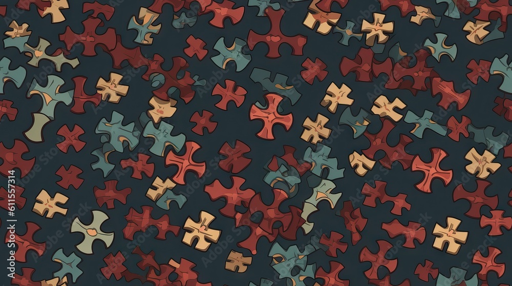 Tile pattern design featuring flat color crosses. The simple and modern design makes it versatile for various contexts, from religious to decorative. Generative AI