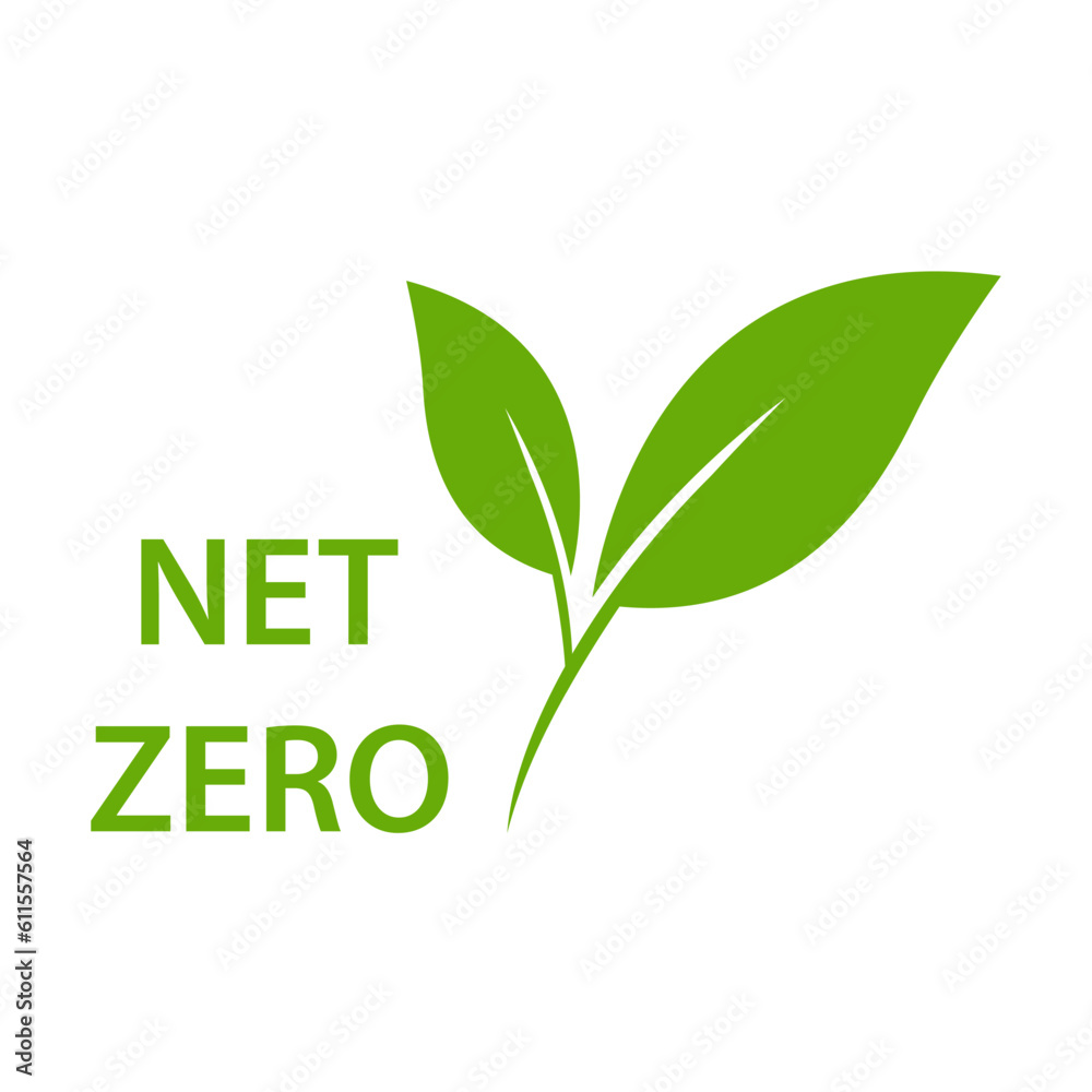net zero carbon footprint icon vector emissions free no atmosphere ...