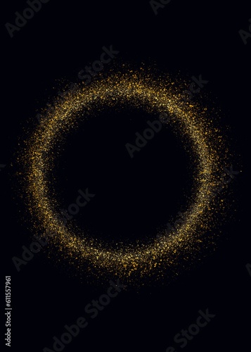 Luxury Gold Dust Abstract Sparkly Feame Border Background  photo