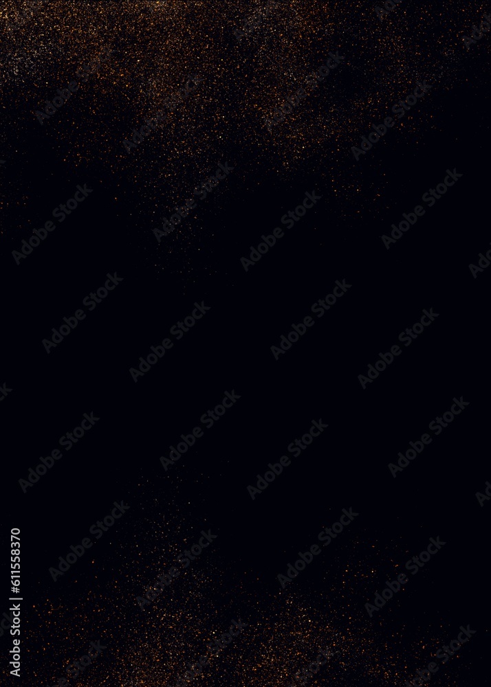 Obraz premium Luxury Gold Dust Abstract Sparkly Feame Border Background 