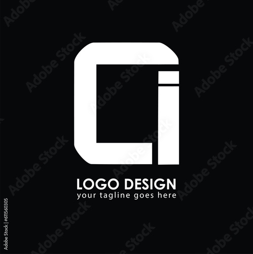 CI CI  Logo Design, Creative Minimal Letter CI CI Monogram