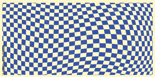 Starfruit checkered pattern retro background