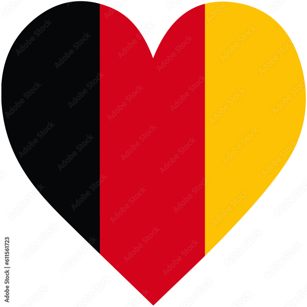 A heart with the German flag A heart with the German flag