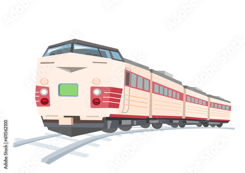 古いタイプの懐かしい特急列車