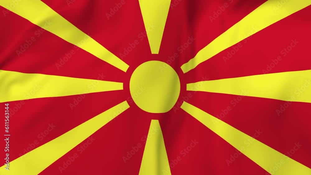 Arising map of North Macedonia and waving flag of North Macedonia in background. 4k video. Arising map of North Macedonia and waving flag of North Macedonia in background. 4k video.