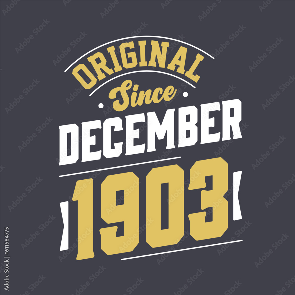 Classic Since December 1903. Born in December 1903 Retro Vintage Birthday