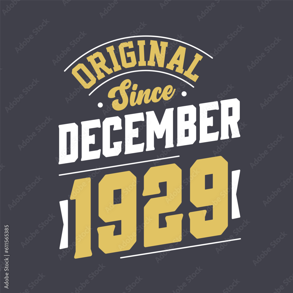 Classic Since December 1929. Born in December 1929 Retro Vintage Birthday