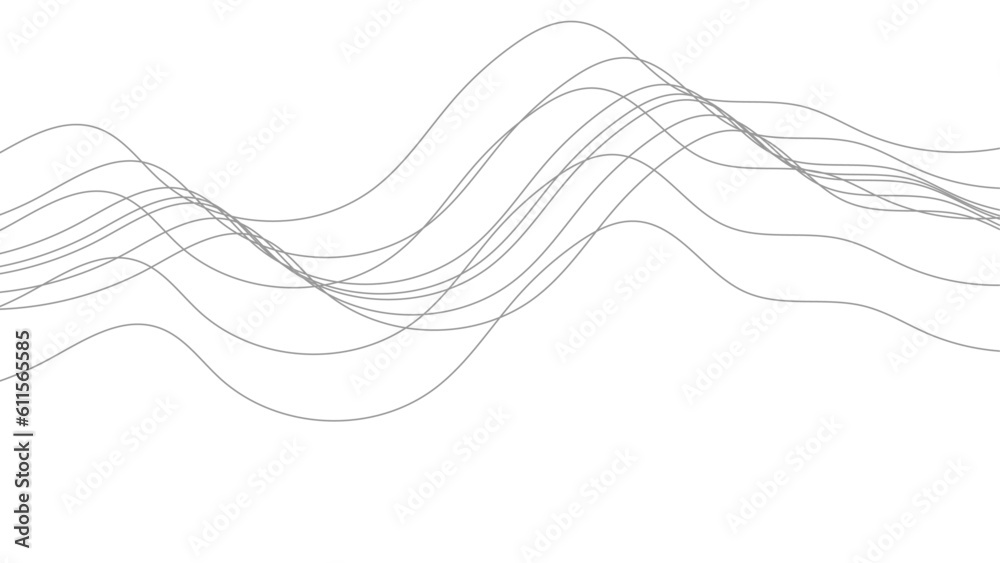 Abstract wavy black curved line on transparent background. Lines connect on white background. Vector illustration. Abstract wavy black curved line on transparent background. Lines connect on white background. Vector illustration.