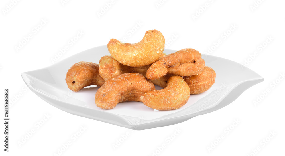 cashew nut in ceramic plate (beautiful shape) on transparent png cashew nut in ceramic plate (beautiful shape) on transparent png
