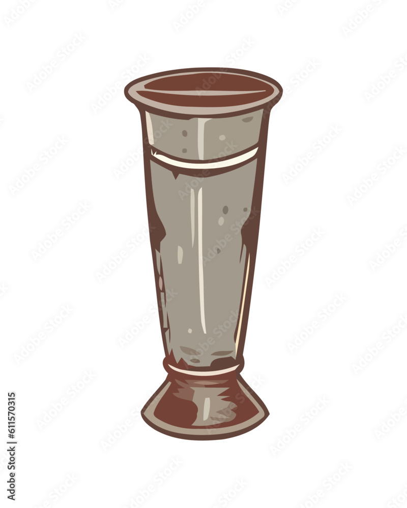 Ancient pottery vase with wine symbol decoration Ancient pottery vase with wine symbol decoration
