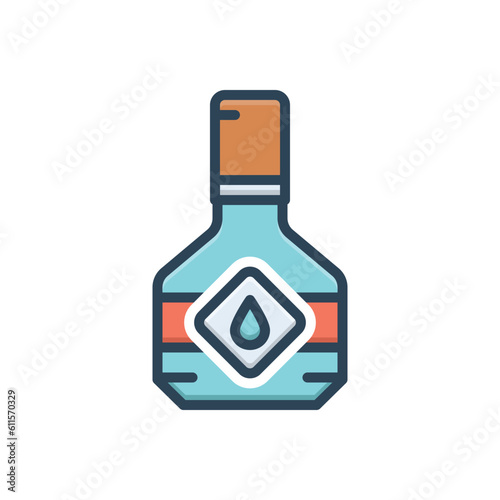 Color illustration icon for vintage