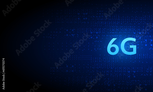 concept of technology 6G mobile network , New generation telecommunication , high-speed mobile Internet,	
