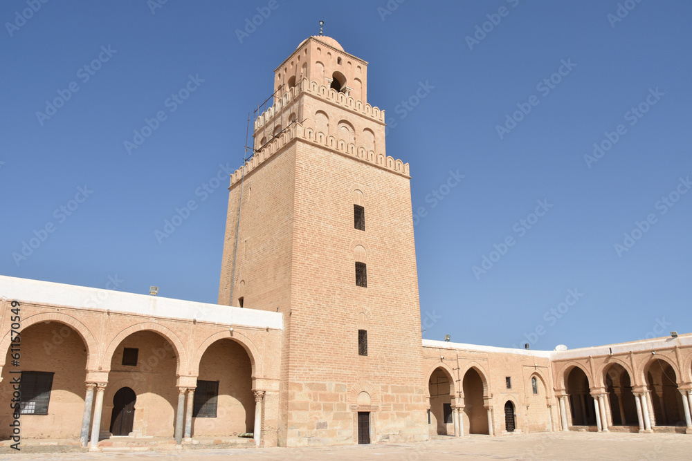 Minaret of the Great Mosque of Kairouan (Mosque of Uqba), Tunisia
