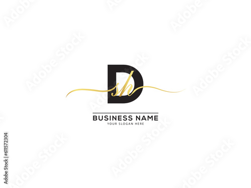Initial dsh Letter Logo Stock Illustrations photo