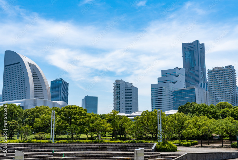 Obraz premium 横浜みなとみらい 臨港パークの風景