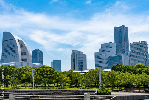 横浜みなとみらい　臨港パークの風景