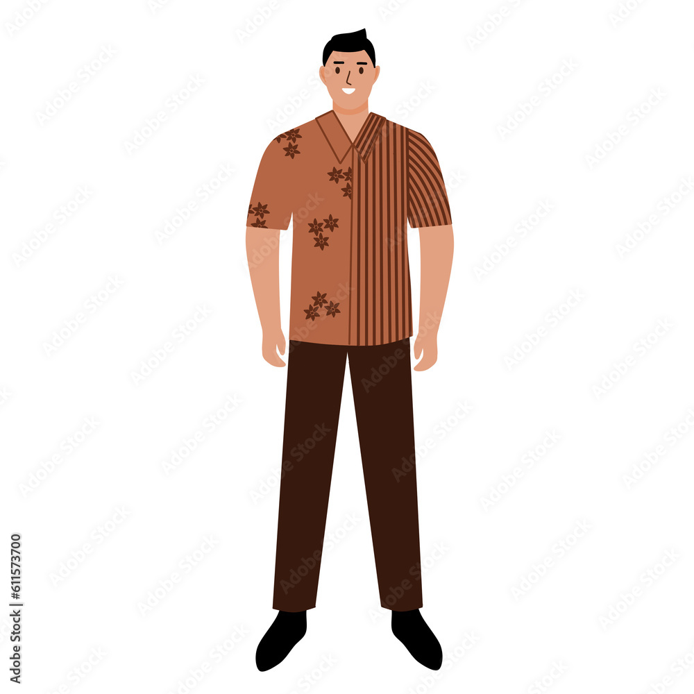 Man wearing batik clothes Man wearing batik clothes