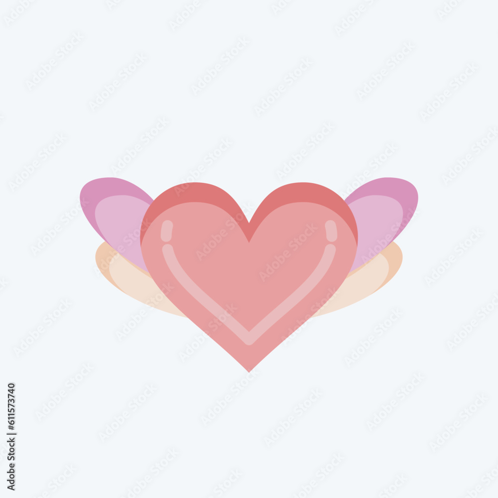 Icon Heart. related to Decoration symbol. flat style. simple design editable. simple illustration Icon Heart. related to Decoration symbol. flat style. simple design editable. simple illustration