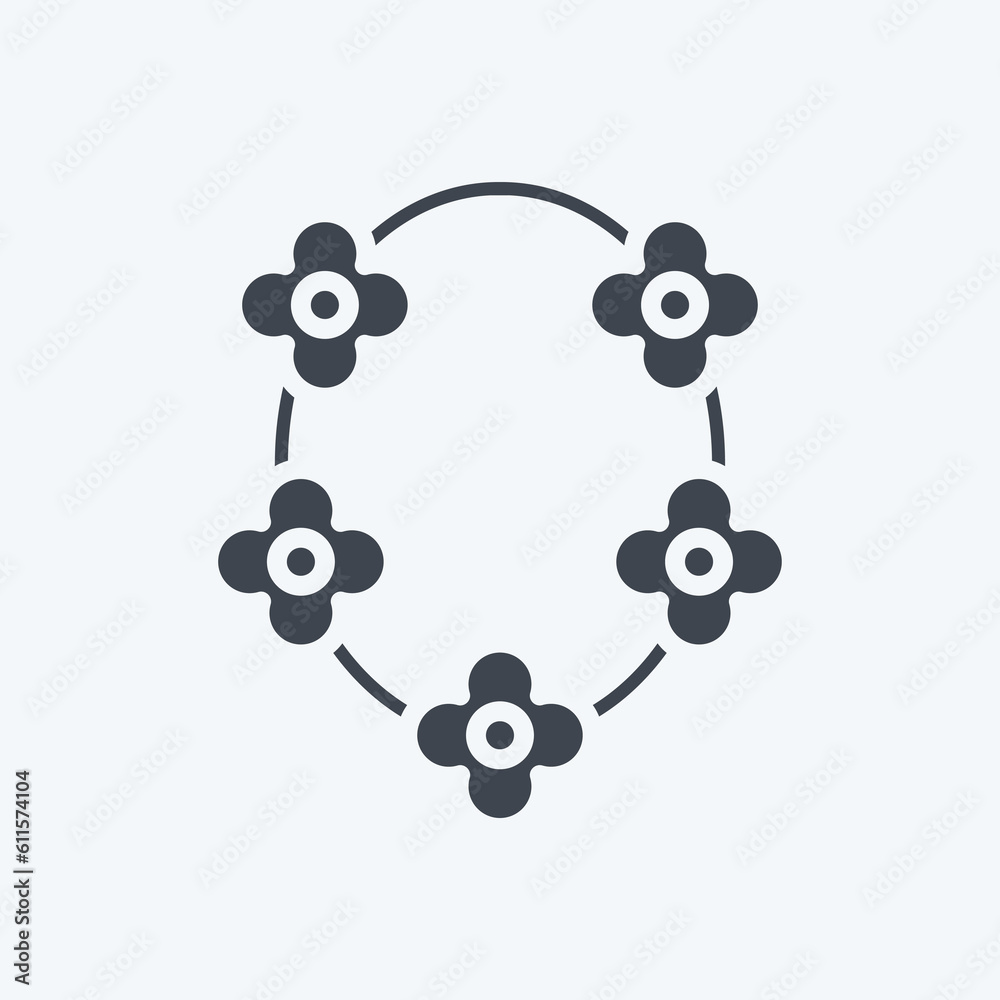 Icon Nexlace. related to Decoration symbol. glyph style. simple design editable. simple illustration Icon Nexlace. related to Decoration symbol. glyph style. simple design editable. simple illustration