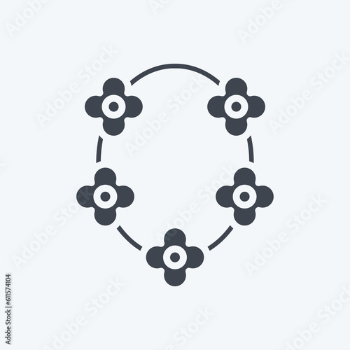 Icon Nexlace. related to Decoration symbol. glyph style. simple design editable. simple illustration