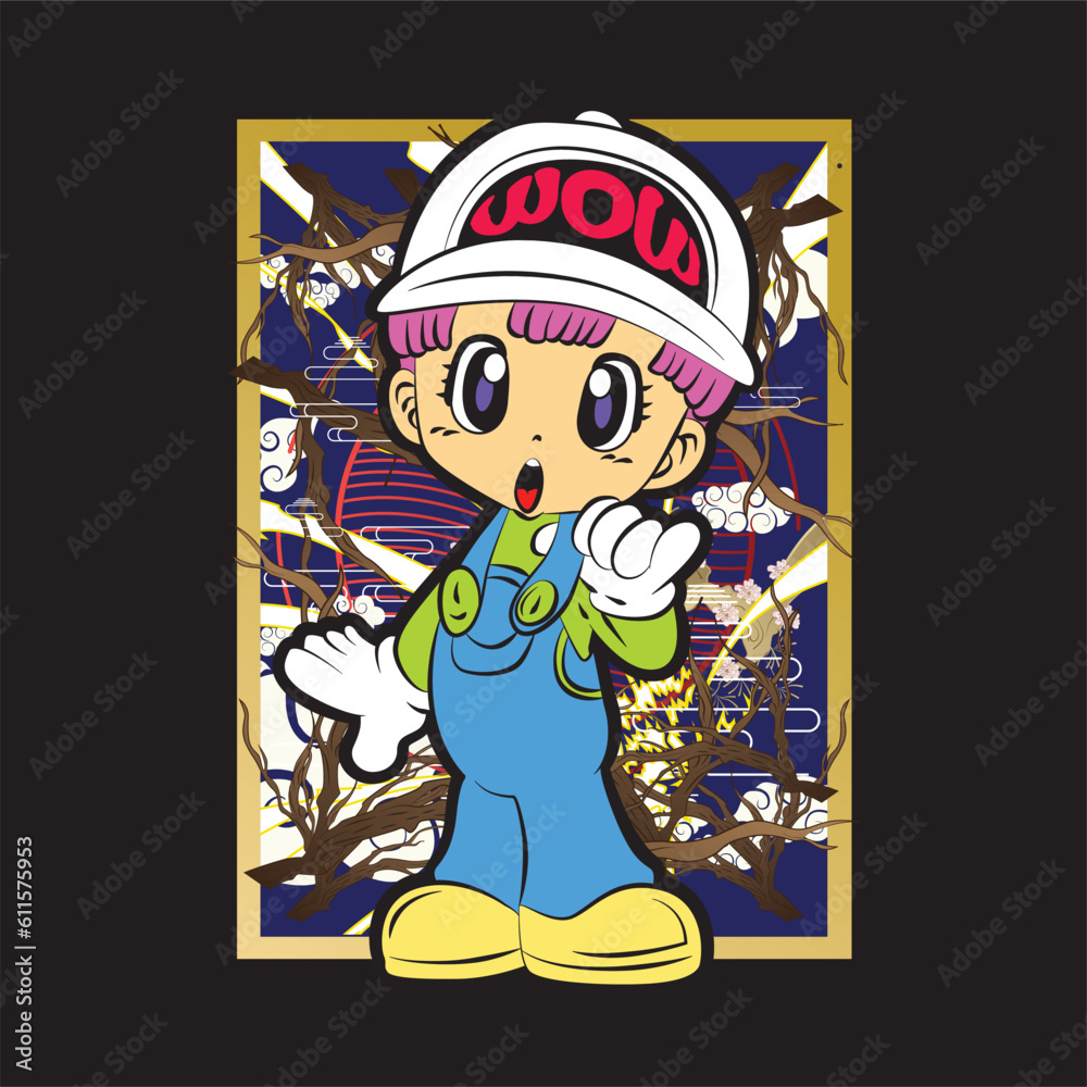 Fototapeta premium the rich kid illustration design for children's day event 