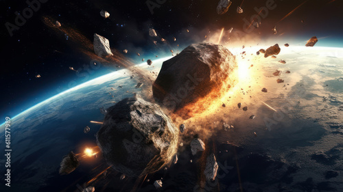 An asteroid falls to Earth. Generative AI