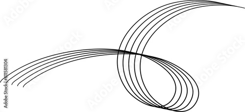 Curly Curved Line Pattern Vector