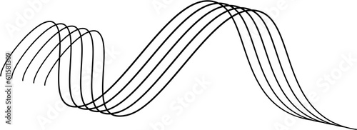 Curvy Curved Line Pattern Vector