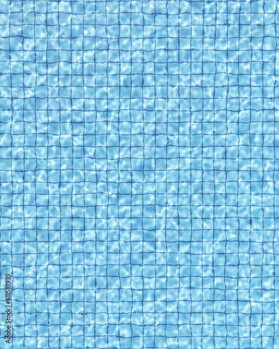 Summer Holiday Swimming Pool Blue Water Tile Pattern Background Sunny Aerial View 3d illustration render digital rendering © paul