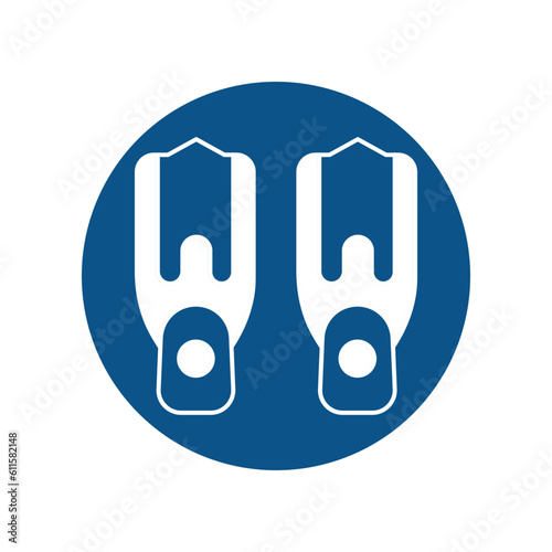 Diving fins Vector Icon easily modify

