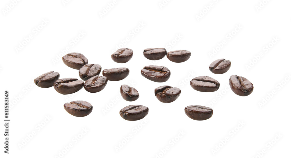 Coffee beans. Isolated on transparent png Coffee beans. Isolated on transparent png