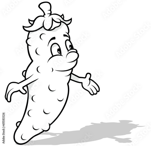 Drawing of a Cucumber with ...