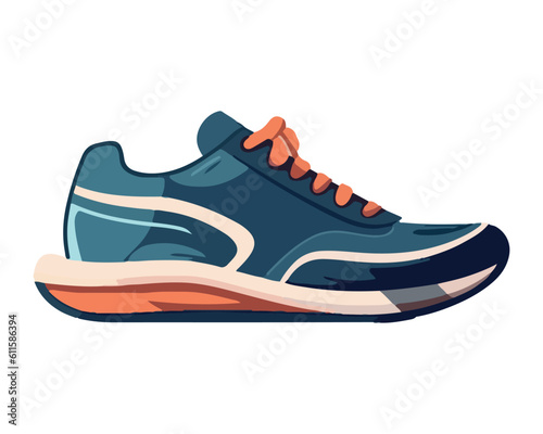sports shoe with shoelace