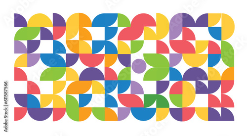 Geometric minimalist artwork poster with simple shapes and images. Abstract vector pattern design in Scandinavian style for web banners, business presentations, branding packages, fabric prints, wallp
