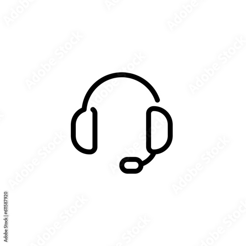 communication headset sign symbol vector
