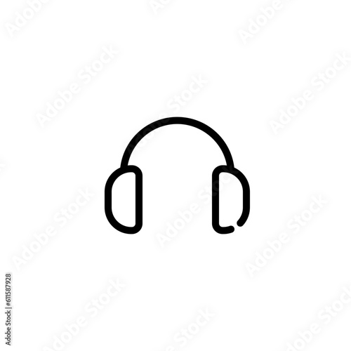 communication headset sign symbol vector