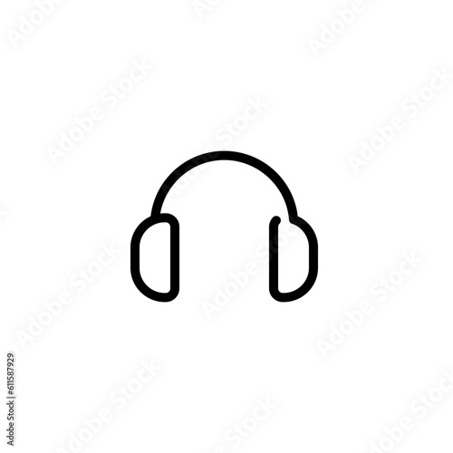 communication headset sign symbol vector