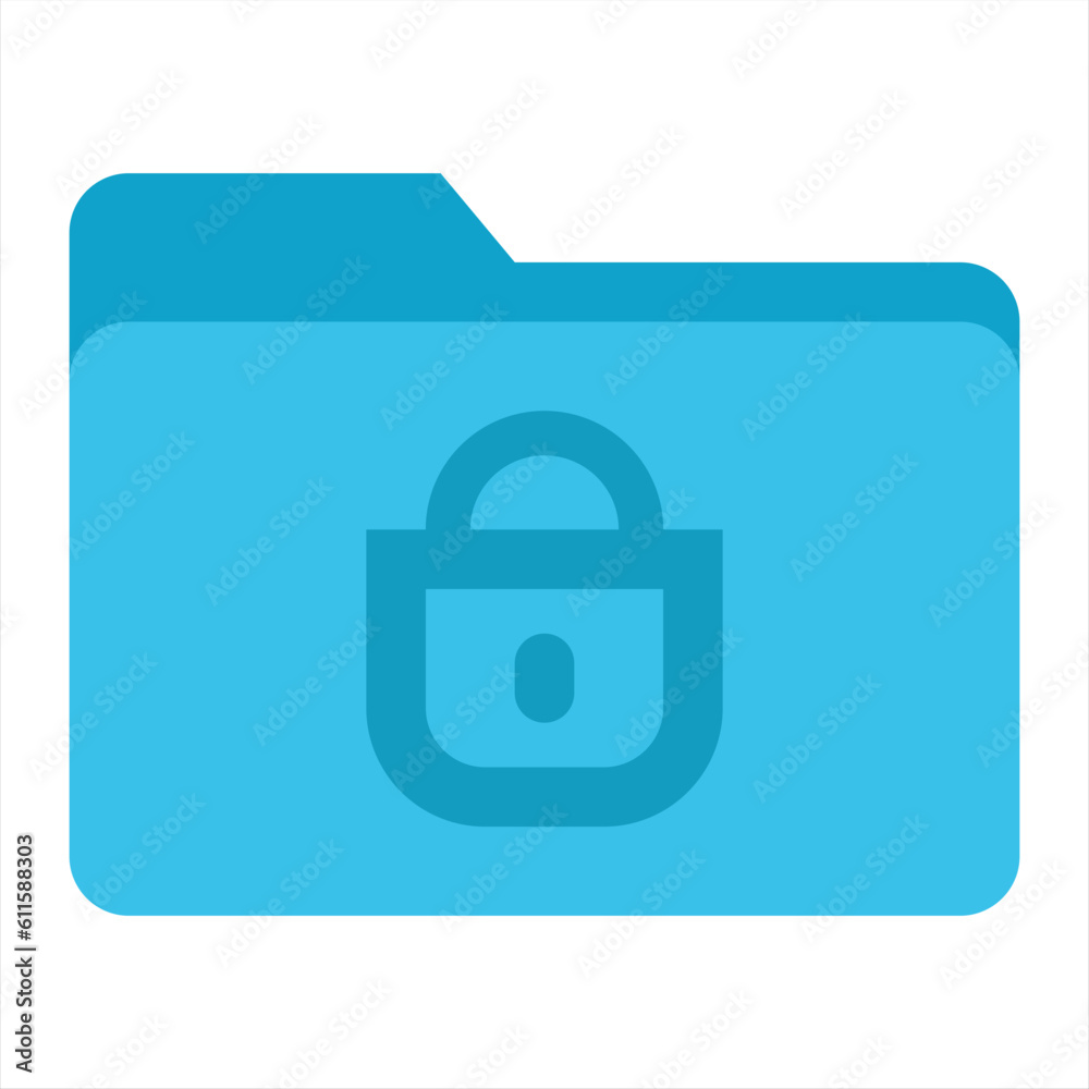 Secure confidential files folder with paper documents access and private lock vector flat icon, permission concept, privacy protection locked or secret data icon Secure confidential files folder with paper documents access and private lock vector flat icon, permission concept, privacy protection locked or secret data icon