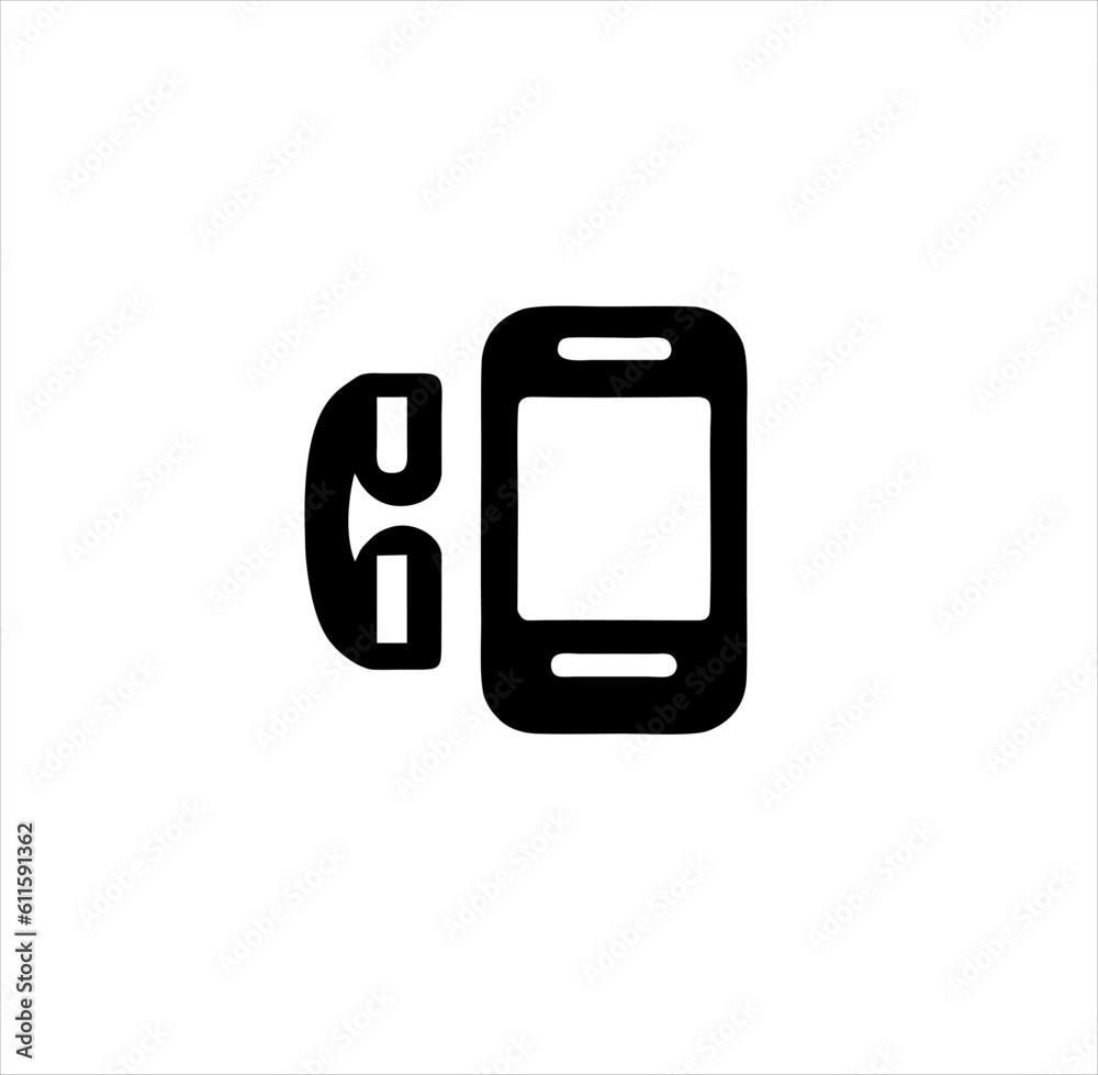Phone icon vector. Mobile phone and telephone symbol Phone icon vector. Mobile phone and telephone symbol